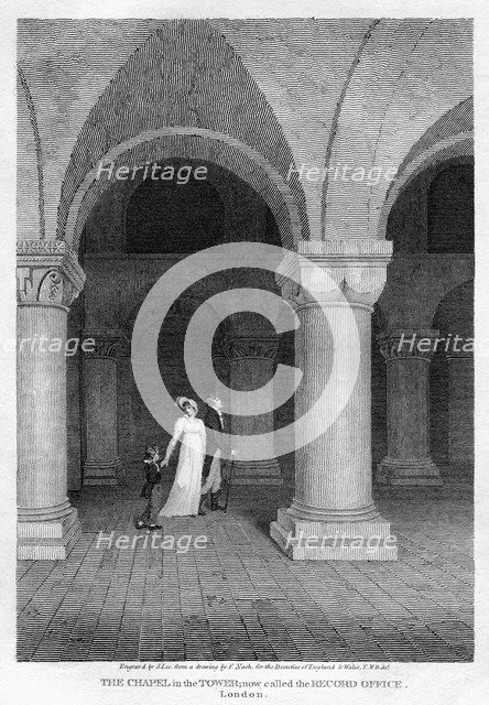 'The Chapel in the Tower, now called the Record Office', Tower of London, 1809.Artist: J Lee