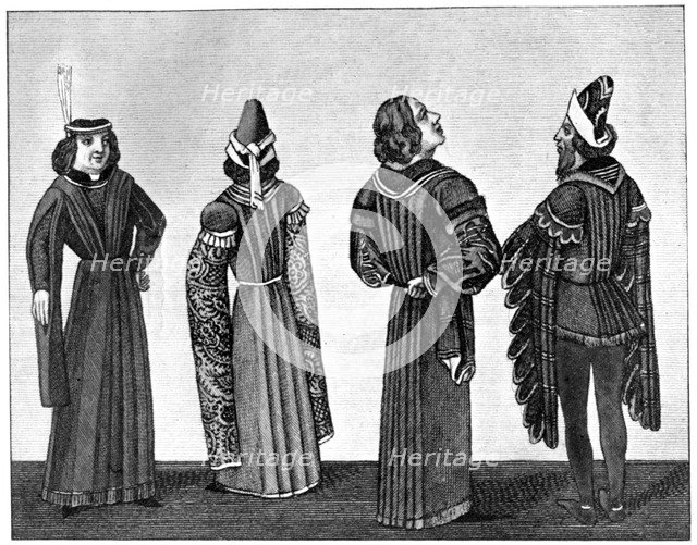 Development of the sleeve, 15th century, (1910). Artist: Unknown