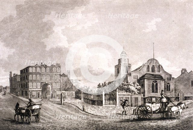 St Mary Abbots, Kensington, London, 1824. Artist: William Fellows