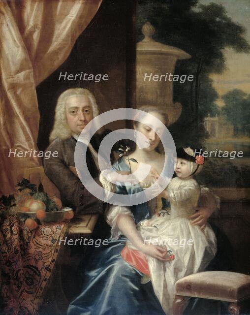 Isaac Parker (1702-1755), his Wife Justina Johanna Ramskrammer (1702-1798) and their Son Willem Alex Creator: Philip Van Dijk.