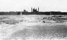 Golden dome and minarets of the Samarra mosque, Mesopotamia, 1918. Artist: Unknown