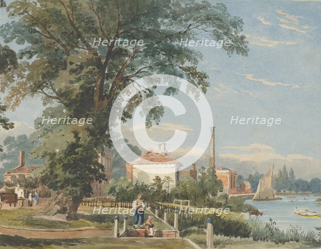On the Thames at Hammersmith, ca. 1836. Creator: John Varley I.