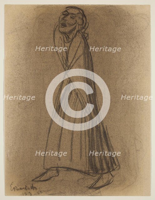 Walking Woman, 1922. Creator: Ernst Barlach.