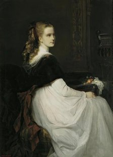 Portrait of Eugenie Scheuffelen, 1867. Creator: Hans Makart.