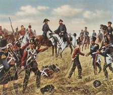 Meeting of Wellington and Blücher at Waterloo, 18 June 1815, (1936). Creator: Unknown.