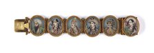 Bracelet with Portrait Miniatures, 1860-1870. Creator: Unknown.