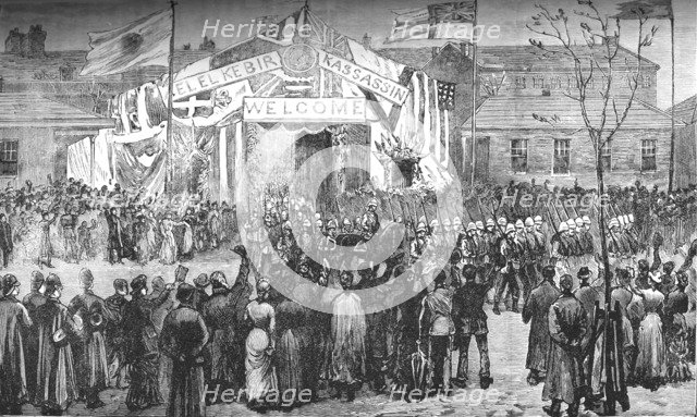 'Arrival of the Royal Marines at Chatham', c1882-85. Artist: Unknown.