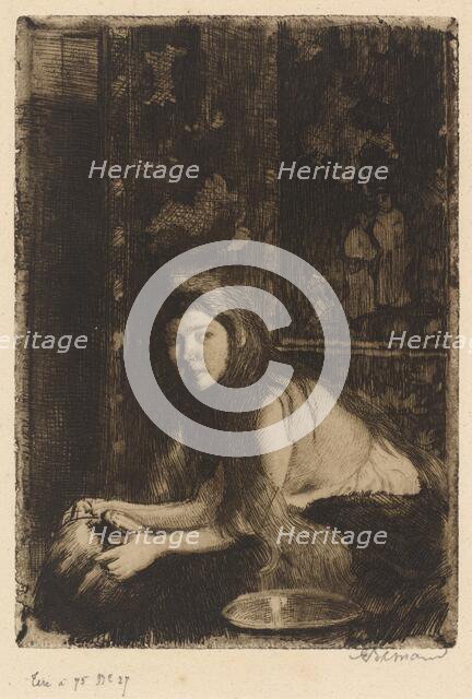 Woman with a Vase (La femme au vase), 1894. Creator: Paul Albert Besnard.