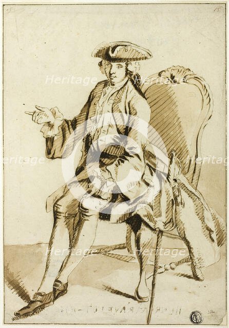 Young Seigneur Seated, n.d. Creator: Hubert Francois Gravelot.