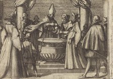Baptism of the Prince of Spain [verso], 1612. Creator: Jacques Callot.