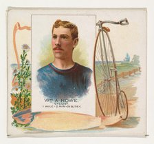 William A. Rowe, Cyclist, from World's Champions, Second Series (N43) for Allen & Ginter C..., 1888. Creator: Allen & Ginter.