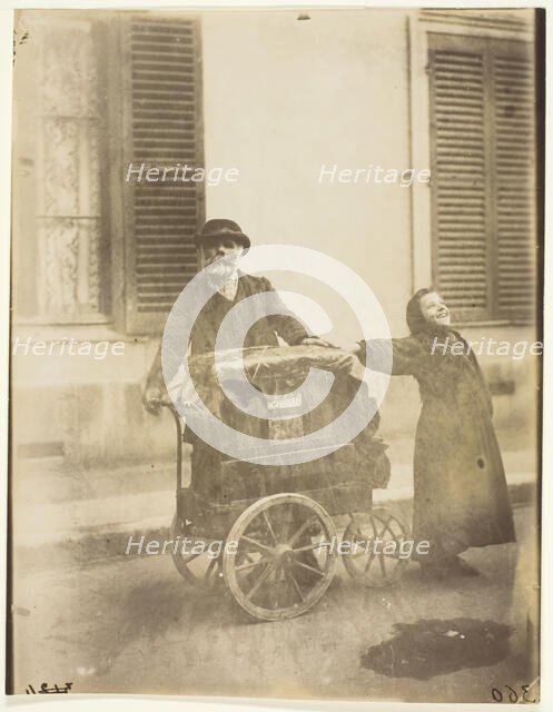 Joueur d'orgue (Organ Player), 1898/99. Creator: Eugene Atget.