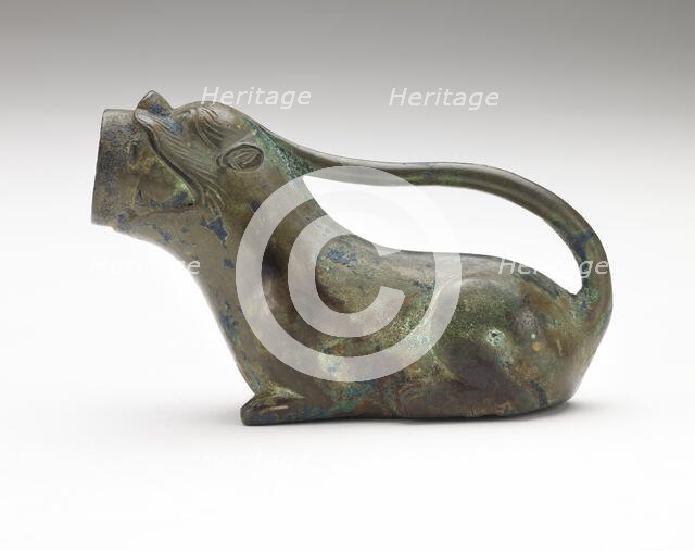 Pitcher in the form of an animal, Han dynasty, 206 BCE-220 CE. Creator: Unknown.