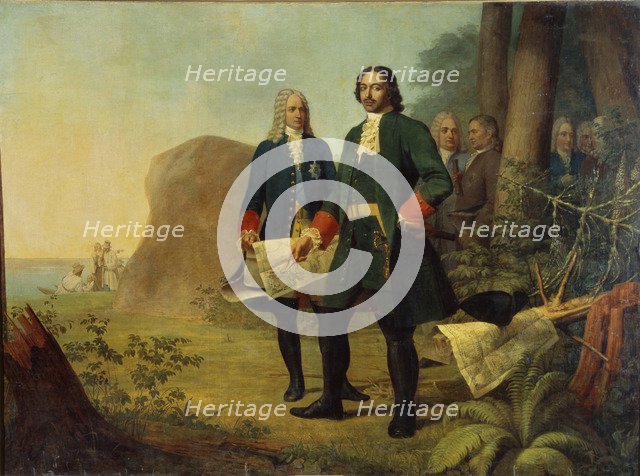 Peter the Great. The founding of Saint Petersburg, 1838. Artist: Venetsianov, Alexei Gavrilovich (1780-1847)