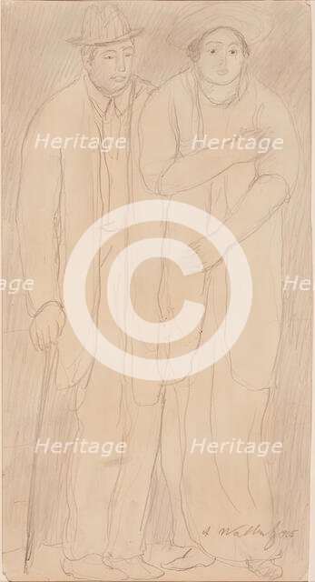 Man And Woman, 1905. Creator: Abraham Walkowitz.