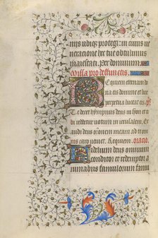 Decorated Initial R; Decorated Initial F; Book of Hours, about 1415-1420. Creator: Unknown.