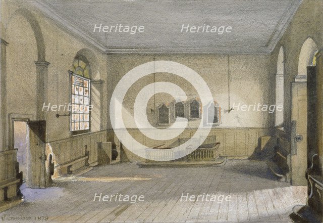The chapel in Queen's Bench Prison, Borough High Street, Southwark, London, 1879. Artist: John Crowther