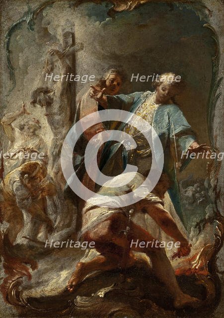 Scenes from the Life of Saint Arianus, c1755. Creator: Johann Wolfgang Baumgartner.