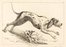 Chien courent (Running Hound). Creator: Jacques Philippe Le Bas.