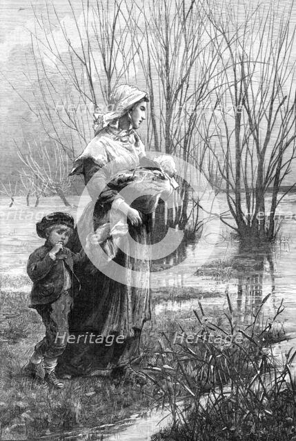 The Rising of the Waters - drawn by A. E. Emslie, 1881. Creator: R&E Taylor.