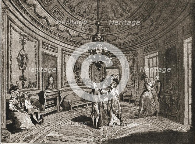''A Trip to Brighton a Hundred Years Ago; Saloon in the Prince of Wales's Marine Pavilion, c1788', 1 Creator: Unknown.