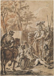 Alexander the Great before the Corpse of Darius, 1750s/1760s. Creator: Francesco Fontebasso.