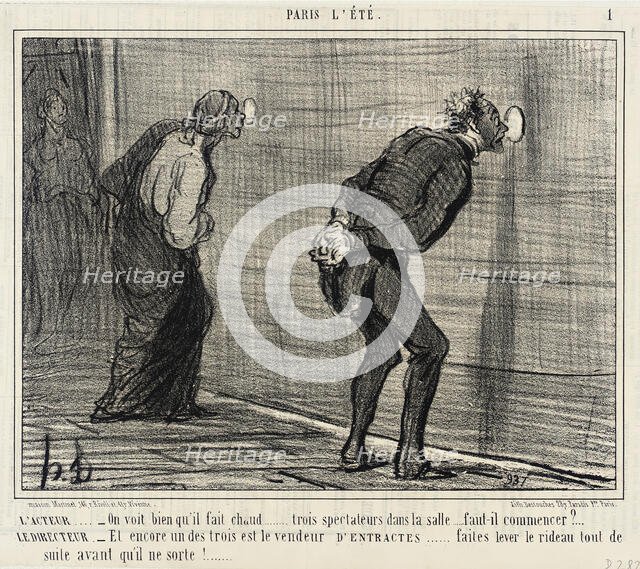 L'Acteur...on voit bien qu'il fait chaud..., 1856. Creator: Honore Daumier.