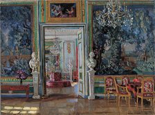 Interior in the Kuskovo Palace, 1917. Artist: Zhukovsky, Stanislav Yulianovich (1873-1944)