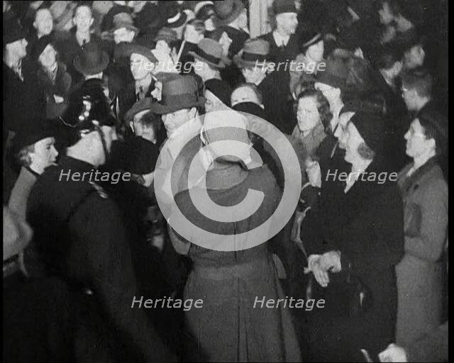 Man in Nazi Uniform Collecting for Charity, 1930s. Creator: British Pathe Ltd.