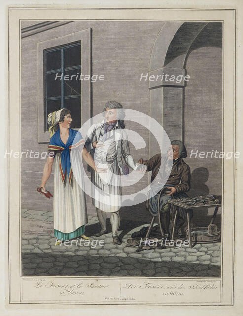 The woodcutter, the wood merchant and the merchant's daughter in Vienna. (Vienna..., 1804-1812. Creator: Opiz, Georg Emanuel (1775-1841).