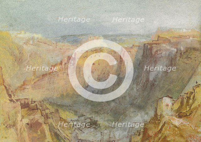 Luxembourg city from the Côte d'Eich, 1839-1840. Creator: Turner, Joseph Mallord William (1775-1851).