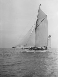 The yawl 'Colleen' under way, 1912. Creator: Kirk & Sons of Cowes.