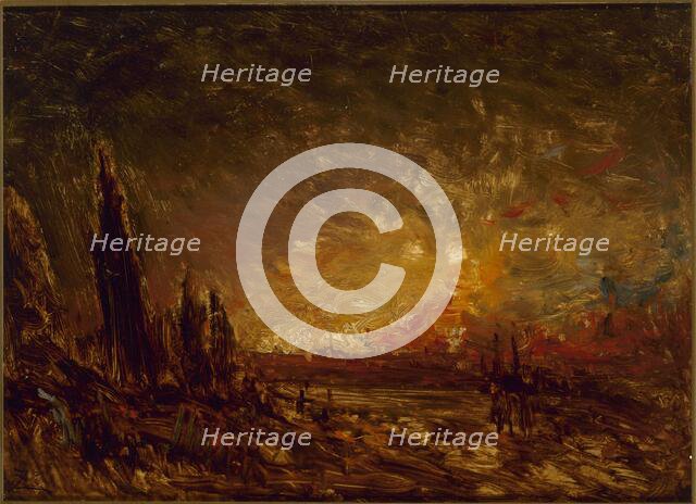 L'incendie. Creator: Felix Francois Georges Philibert Ziem.