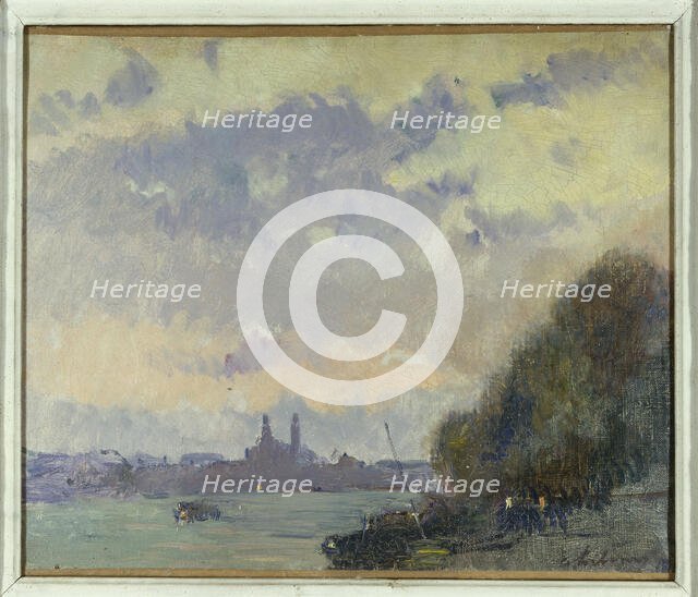 The Seine and the old Trocadéro, c1900. Creator: Albert Lebourg.