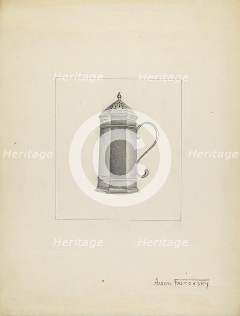 Silver Salt Cellar, 1935/1942. Creator: Aaron Fastovsky.