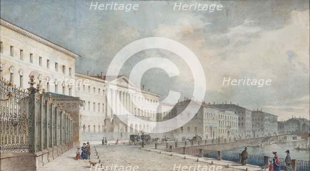 The Catherine Institute on the Fontanka river, 1839-1840.