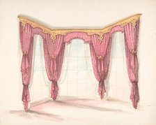 Design for Red Curtains with a Gold Pelmet, early 19th century. Creator: Anon.