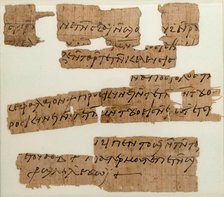 Papyri Fragments of a Letter, Coptic, 7th century. Creator: Unknown.