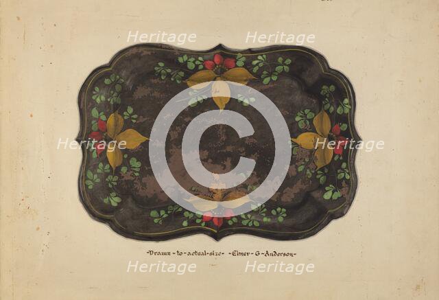 Fruit Tray, c. 1937. Creator: Elmer G Anderson.