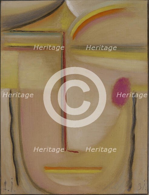 Abstract Head: Gold and Pink, 1931. Creator: Javlensky, Alexei, von (1864-1941).