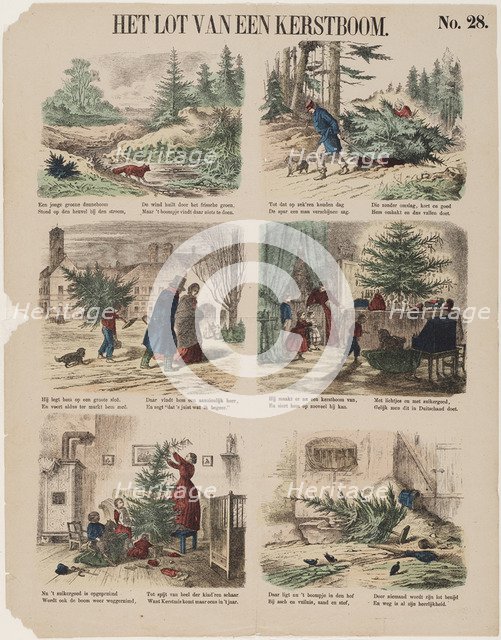 The Story of a Christmas tree, Second Half of the 19th century. Artist: Anonymous  