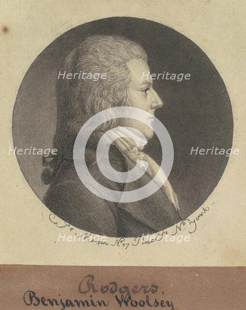 Benjamin Woolsey Rogers, 1796-1797. Creator: Charles Balthazar Julien Févret de Saint-Mémin.