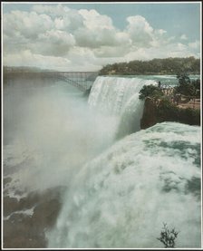 American Falls from Goat Island, c1912. Creator: William H. Jackson.