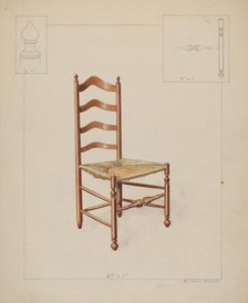 Ladderback Chair, c. 1937. Creator: Alfred Walbeck.