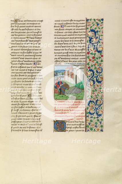 The Duke of Berry at Ecluse, c1380s; Chroniques (Book Three), about 1480-1483. Creator: Unknown.