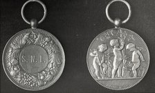 New York City - Medal of the School Nature League , 1921. Creator: Frances Benjamin Johnston.