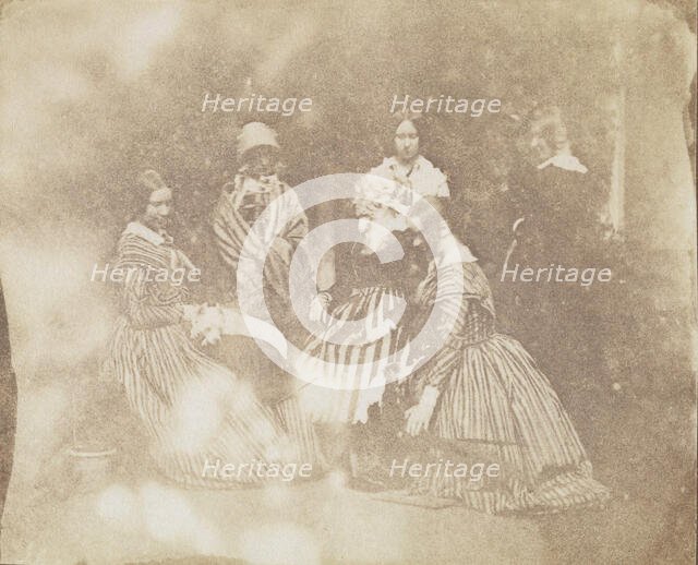 34. Artistical Groups in Various Poses, ca. 1845. Creator: Calvert Jones.