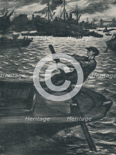 'The Bargee', 1920. Artist: CRW Nevinson.