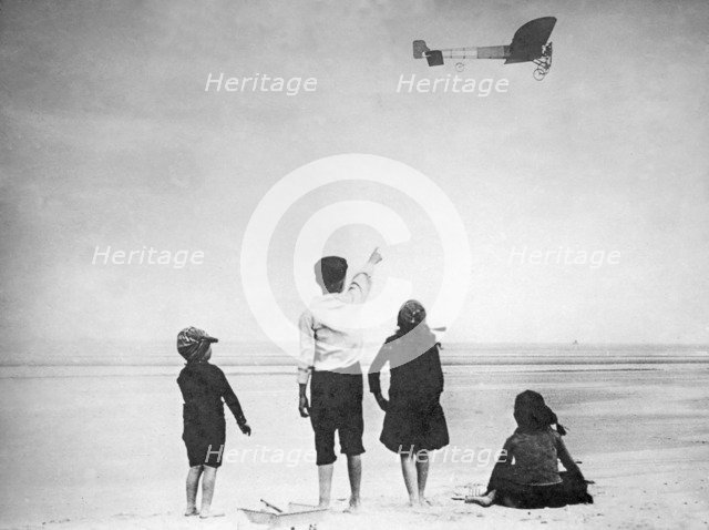 Louis Blériot leaving Calais to cross the English Channel in 1909. 