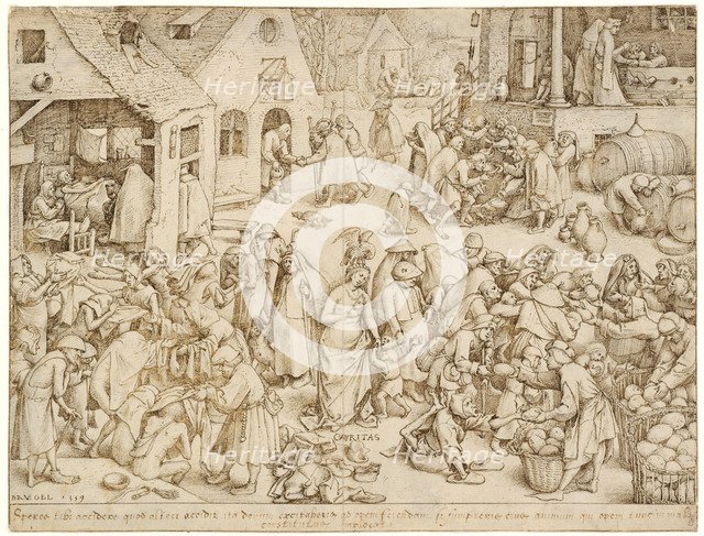 Caritas (Charity), 1559. Artist: Bruegel (Brueghel), Pieter, the Elder (ca 1525-1569)